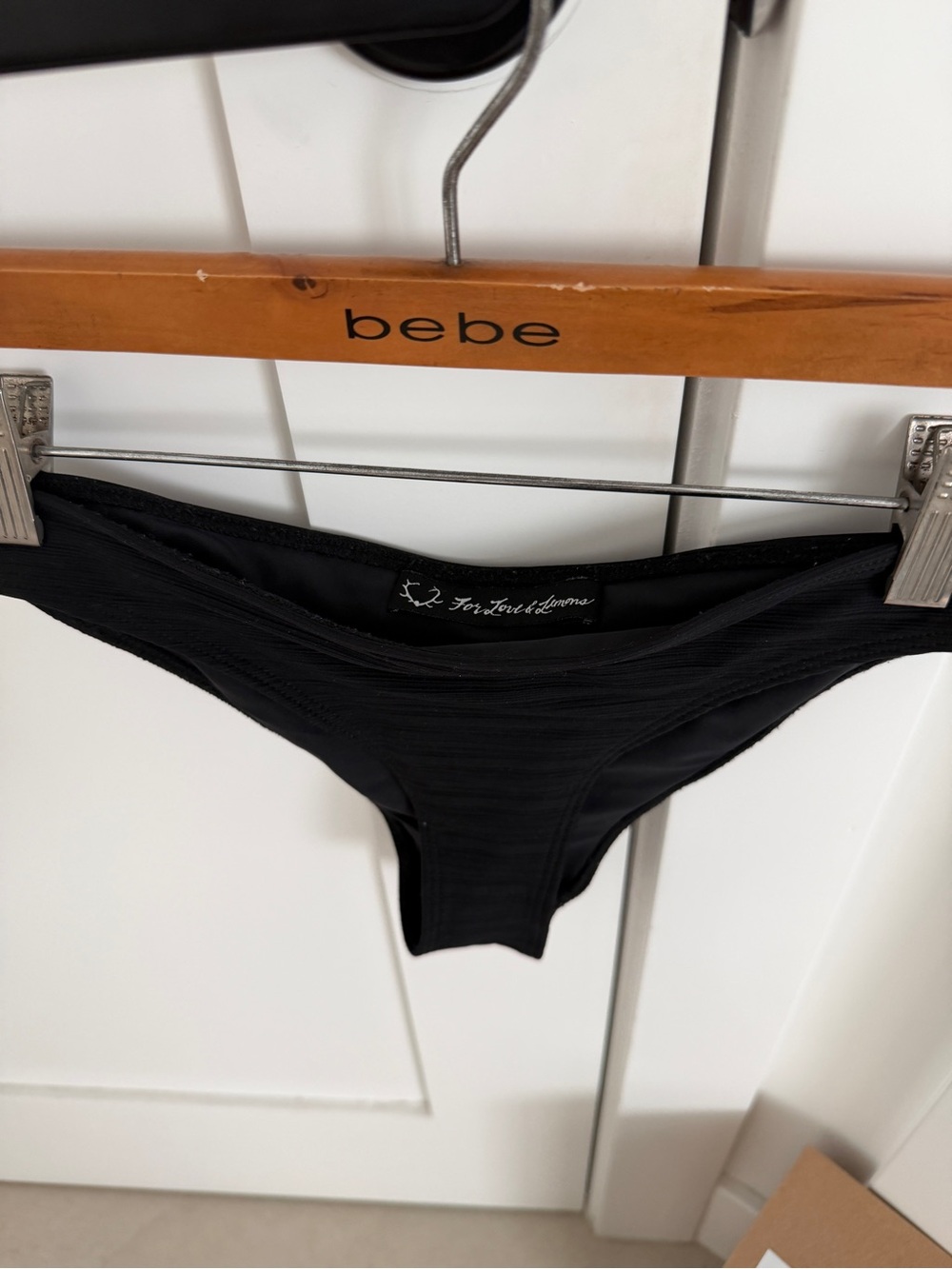 For Love And Lemons Black Low-Rise Bikini Briefs
